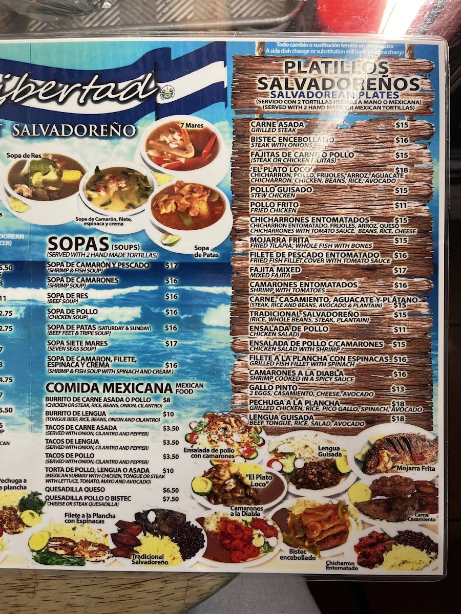 La Libertad Restaurant Menu - Image 2