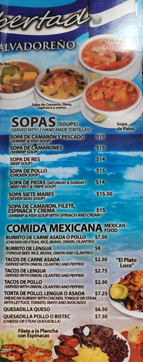 La Libertad Restaurant Menu - Image 6